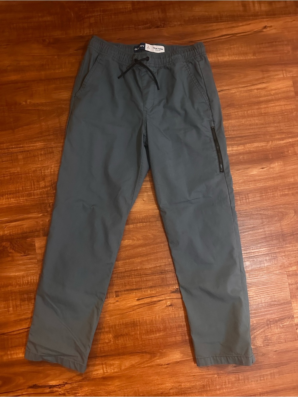 Old Navy Men's Slate Blue Drawstring, semi-formal TECH Taper Quick Dry 10/12